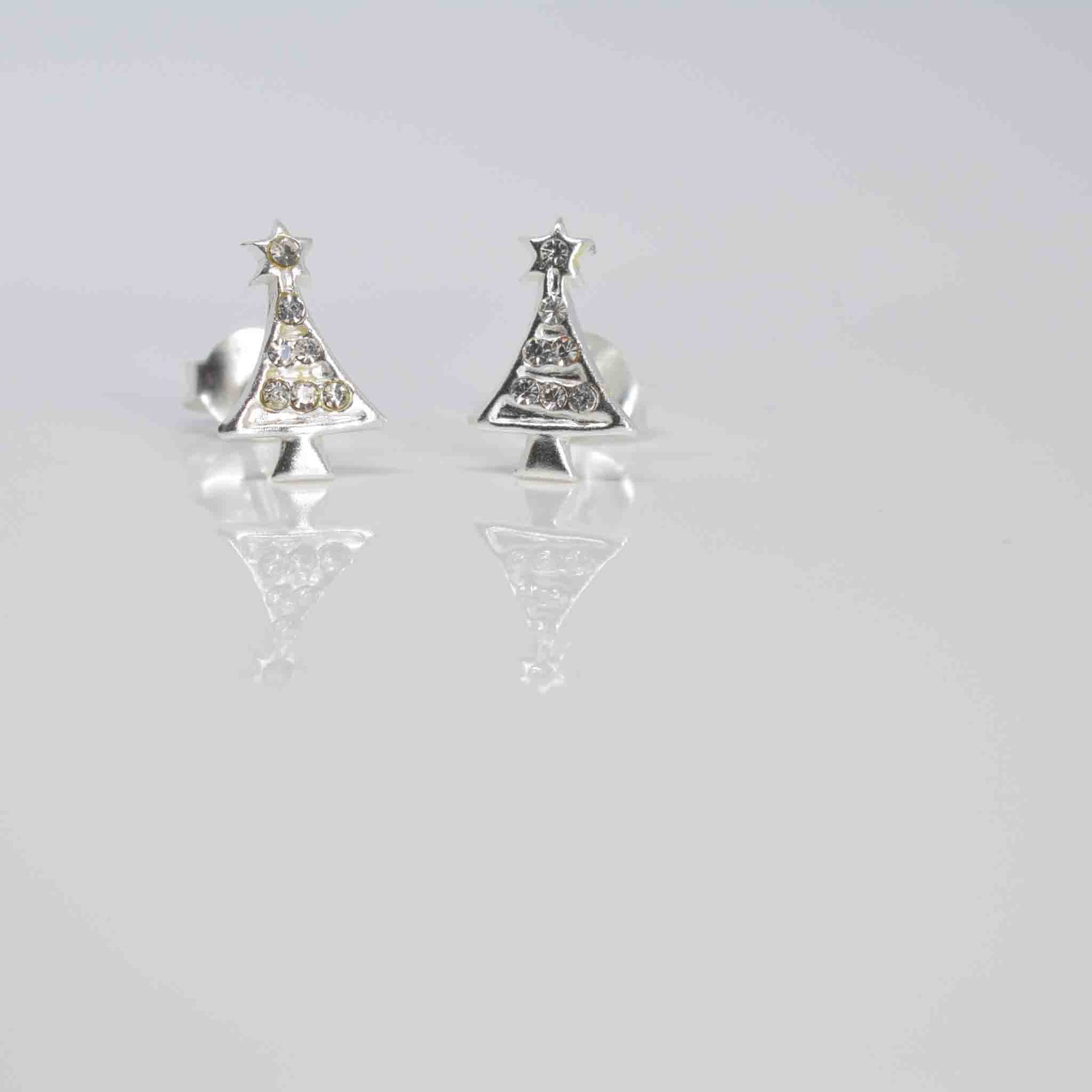 Sparkly Christmas Tree Ear Studs - Pixi Daisy